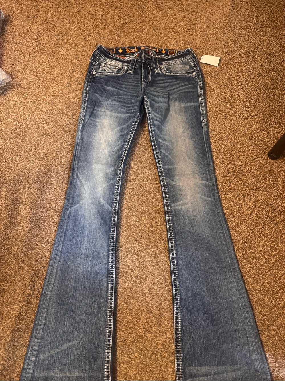 Women’s Bootcut Blue Jeans 26 long - Classic Washed Denim